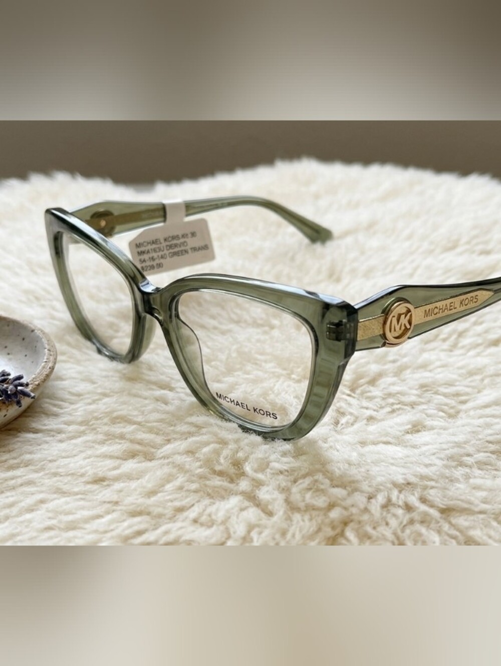 Michael Kors Dervio Women's Translucent Green Acetate MK Logo Frame